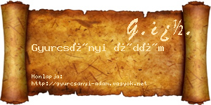 Gyurcsányi Ádám névjegykártya