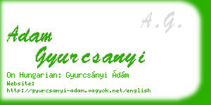 adam gyurcsanyi business card