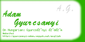 adam gyurcsanyi business card